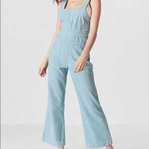 Light blue corduroy overalls